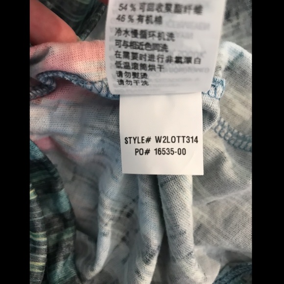 New PRANA Lottie Yoga Shirt Top Long Sleeve In Willow Burnout Tee Chevron Organi - Picture 9 of 14